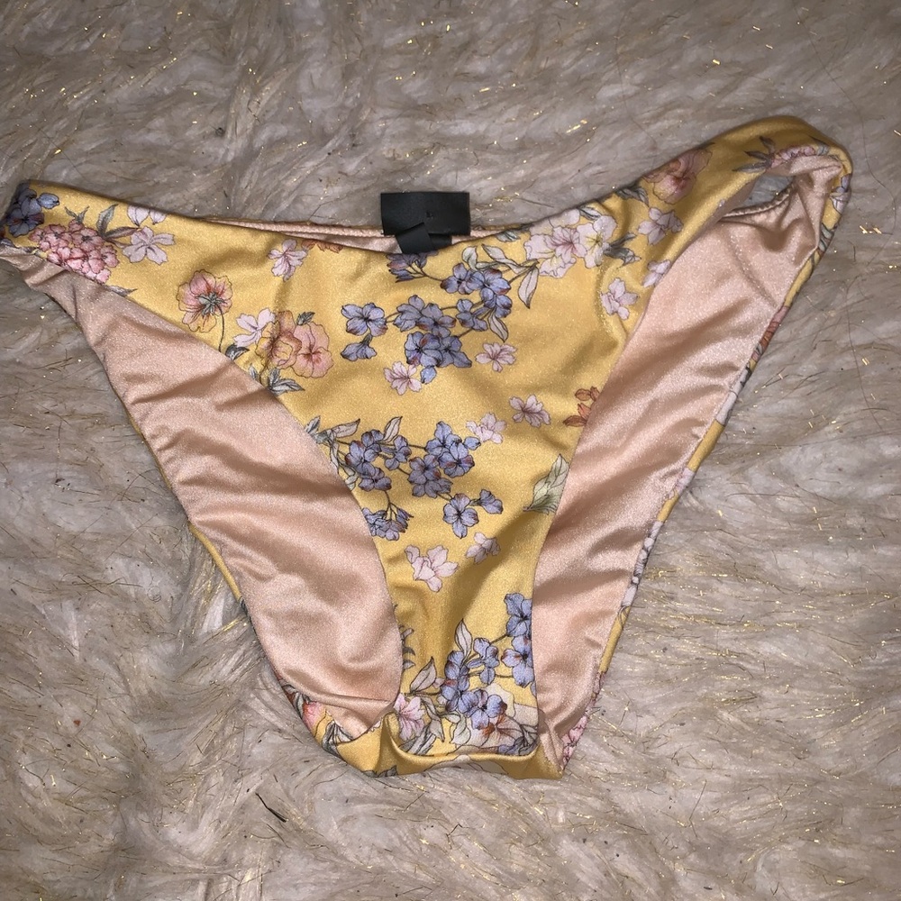 Yellow floral print pacsun bikini